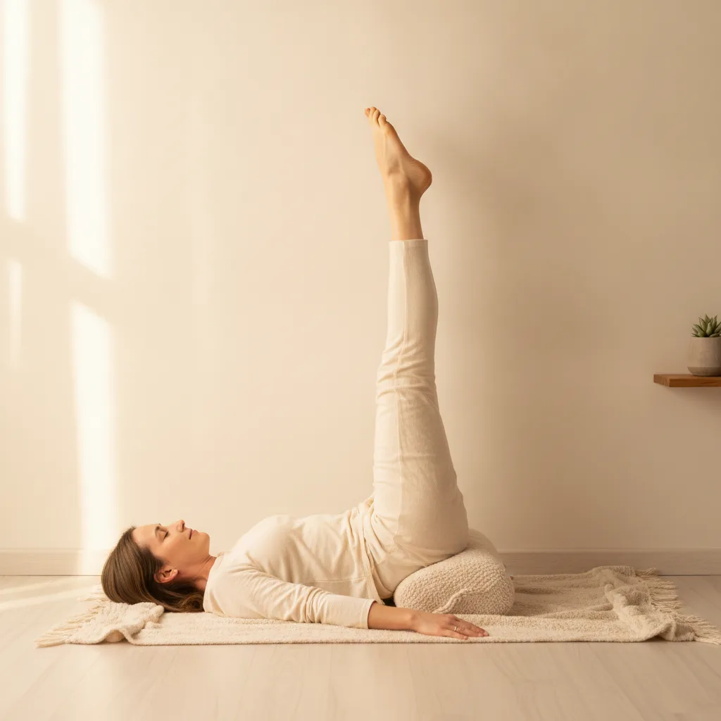 Legs-up-the-wall restorative pose